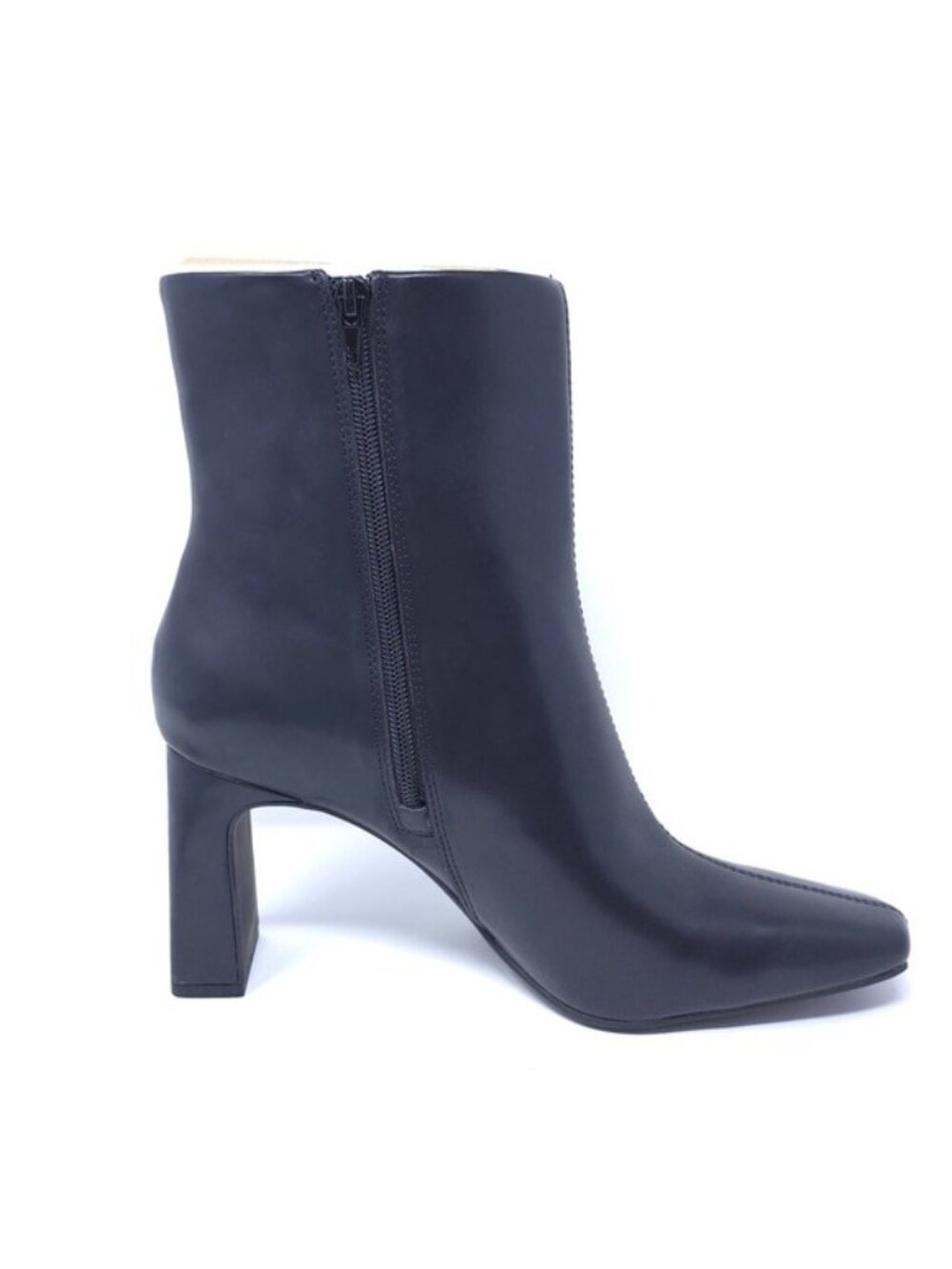 New INC Odelyap Black Faux Leather Square Toe Ankle Booties Women’s 11M - Picture 5 of 11